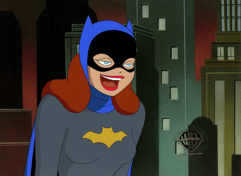 Batman The Animated Series Original Production Cel with Matching Drawing: Batgirl