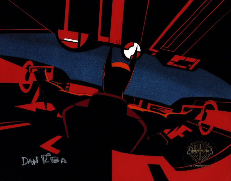 Batman Beyond Original Production Cel Signed by Dan Riba: Batman