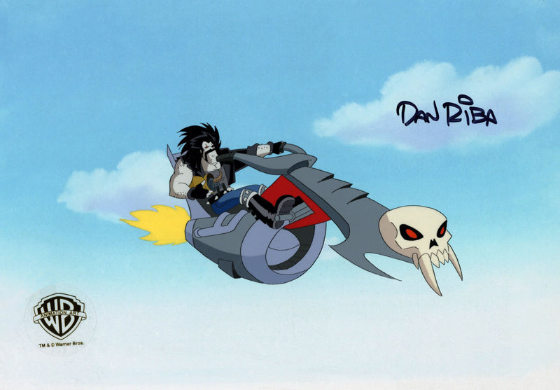 Superman The Animated Series Original Production Cel Signed by Dan Riba: Lobo