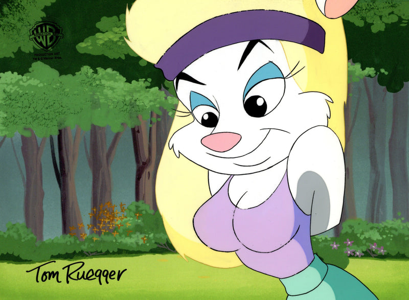 Animaniacs Original Production Cel Signed by Tom Ruegger: Minerva Mink