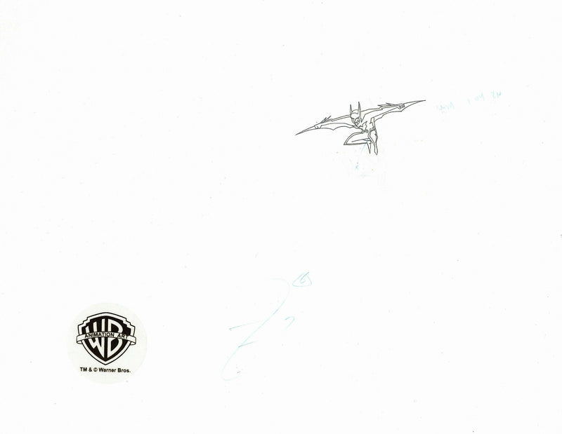 Batman Beyond Original Production Cel with Matching Drawing Signed by Dan Riba: Batman, Two-Face