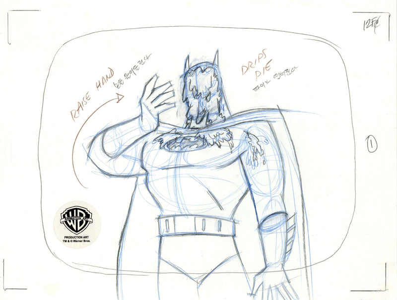 Batman The Animated Series Original Production Drawing: Batman