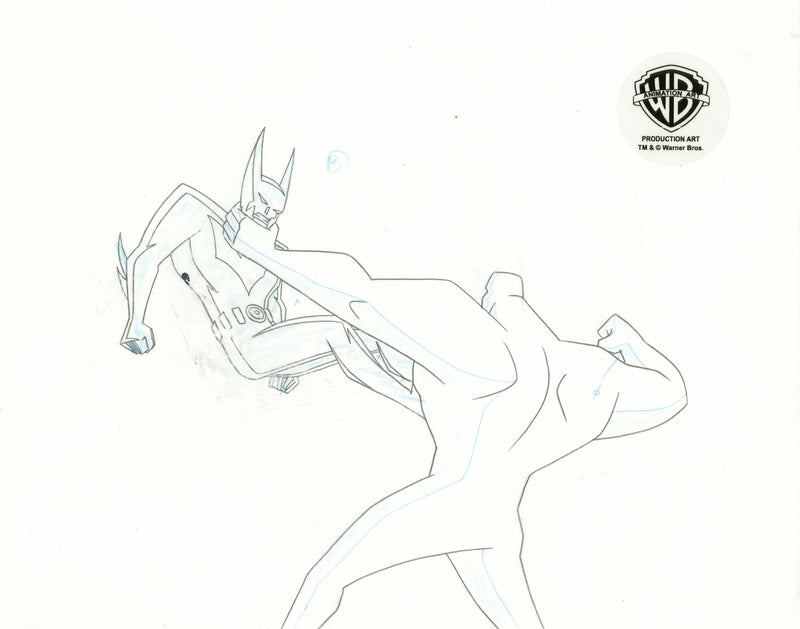 Batman Beyond Original Production Cel with Matching Drawing: Batman, Ace