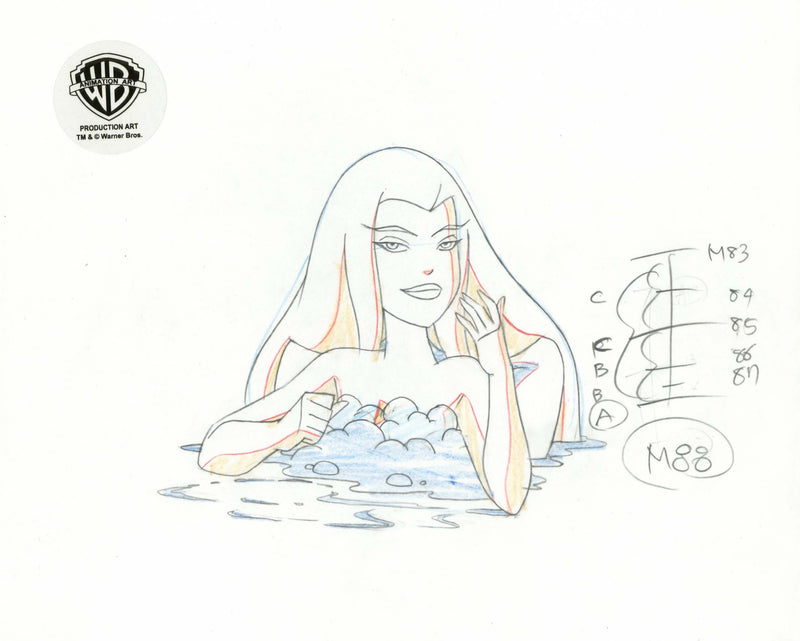 Superman the Animated Series Original Production Cel with Matching Drawing: Maxima