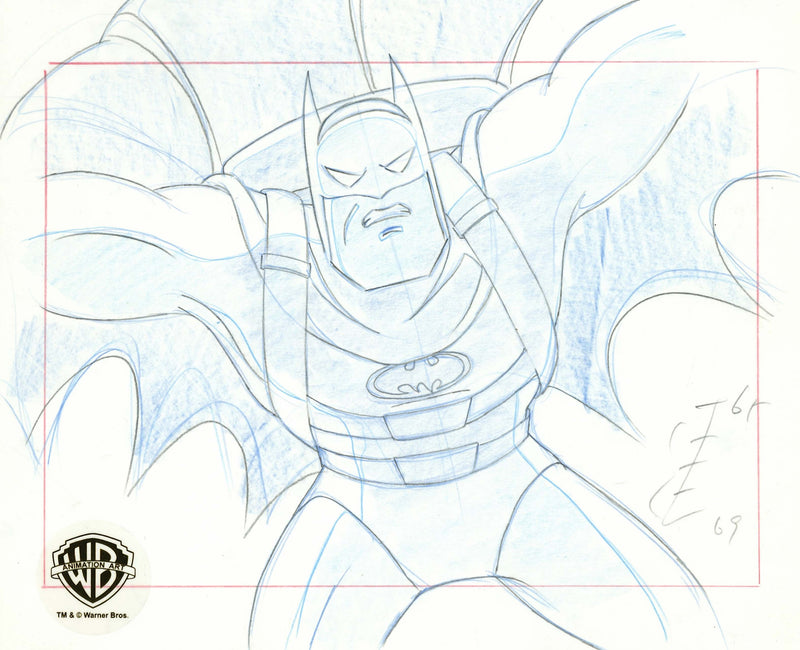 Batman The Animated Series Original Production Drawing: Batman