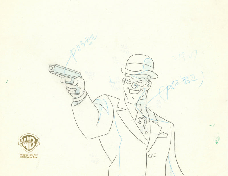 Batman The Animated Series Original Production Drawing: Riddler