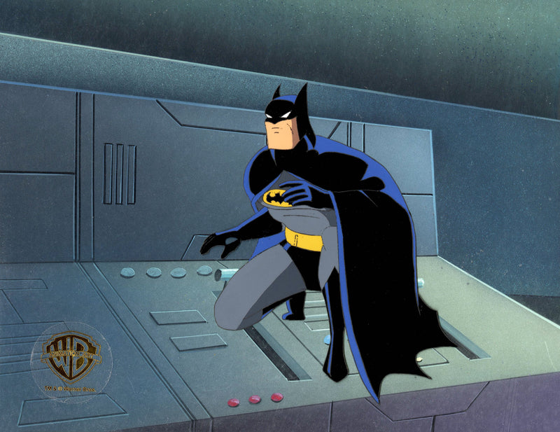 Batman The Animated Series Original Production Cel On Original Background: Batman