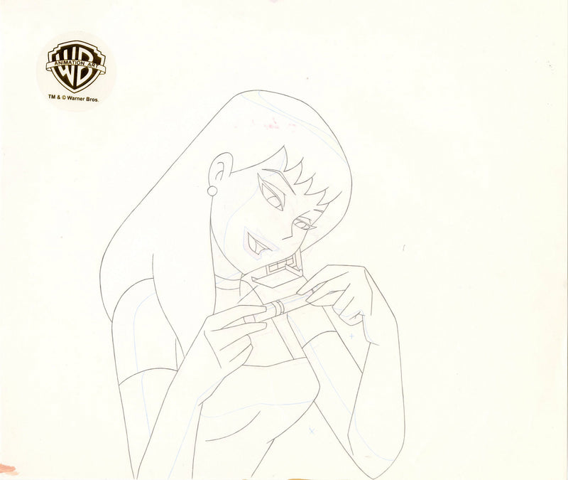 Superman The Animated Series Original Production Cel with Matching Drawing: Lana Lang