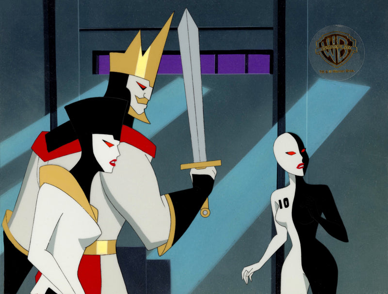 Batman Beyond Original Production Cel on Original Background with Matching Drawing: King, Queen