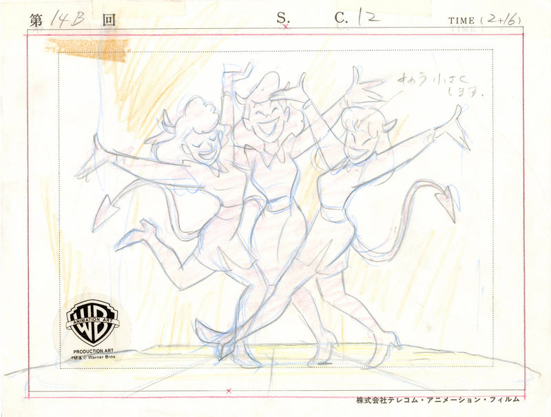 Animaniacs Original Production Drawing: Chorus Girls