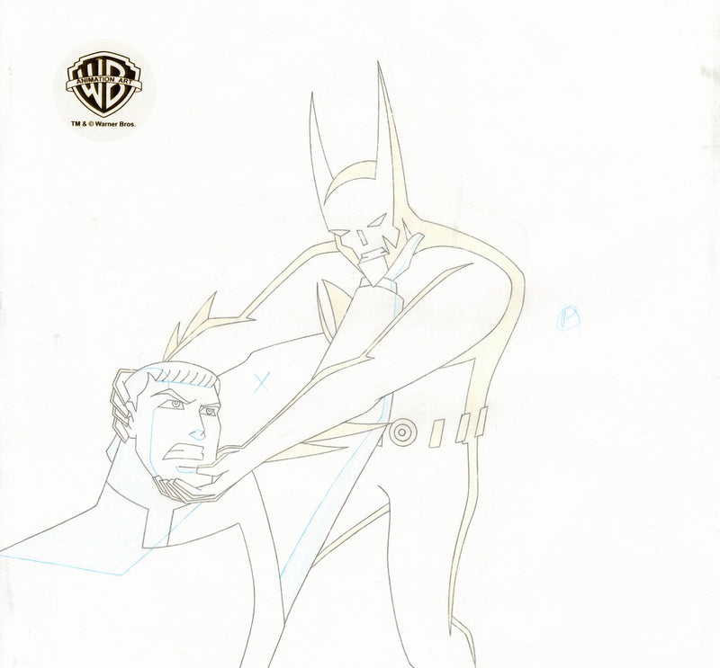 Batman Beyond Original Production Cel with Matching Drawing: Batman, Invulnerable Man