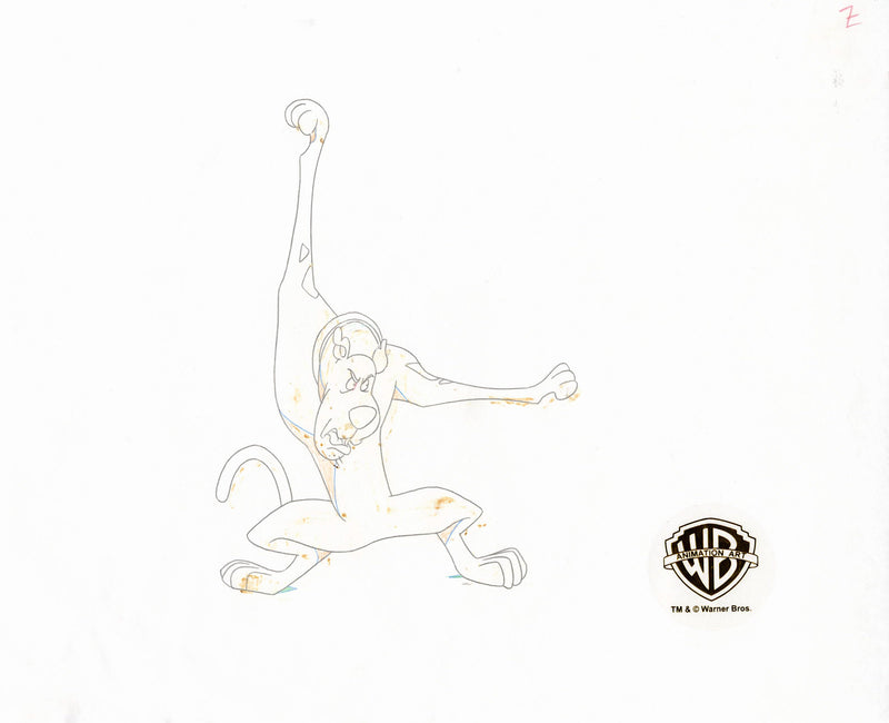 Scooby-Doo and the Alien Invaders Original Production Cel with Matching Drawings: Shaggy, Scooby-Doo