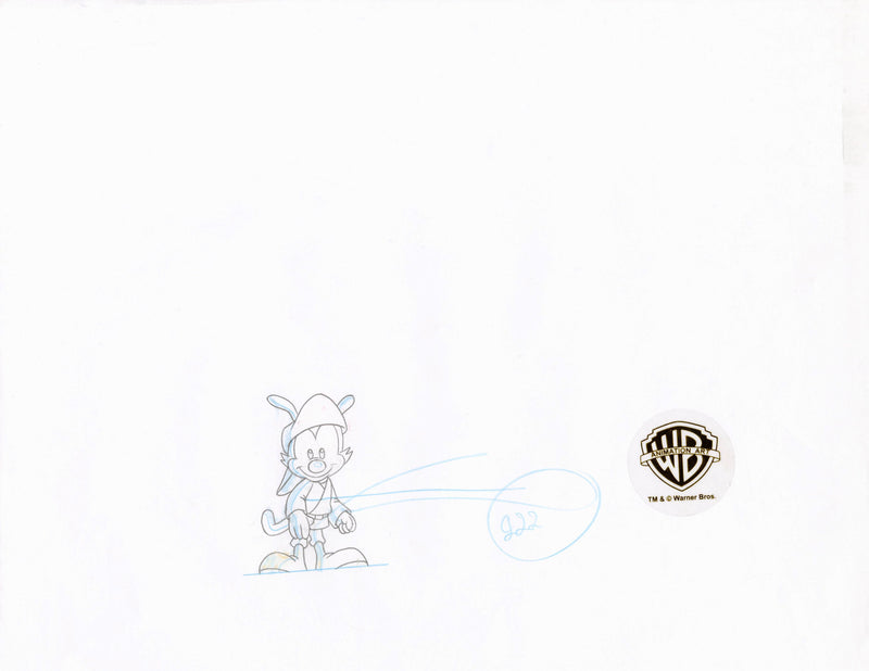 Pinky and the Brain Original Production Cel with Matching Drawings: Princess Dot, Wak Skylicker, Yak Soho, Dr. Scratchansniff