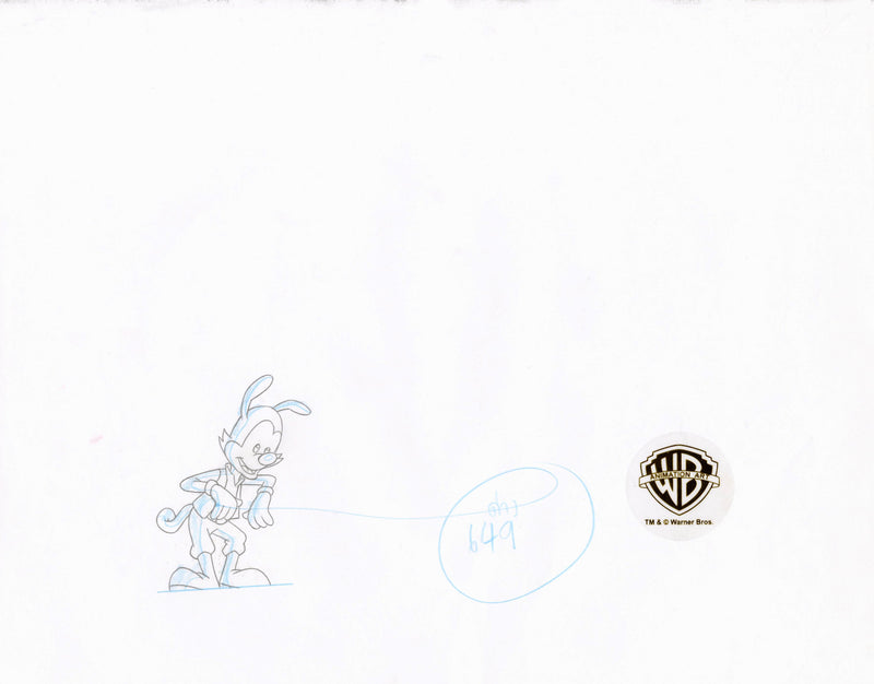 Pinky and the Brain Original Production Cel with Matching Drawings: Princess Dot, Wak Skylicker, Yak Soho, Dr. Scratchansniff