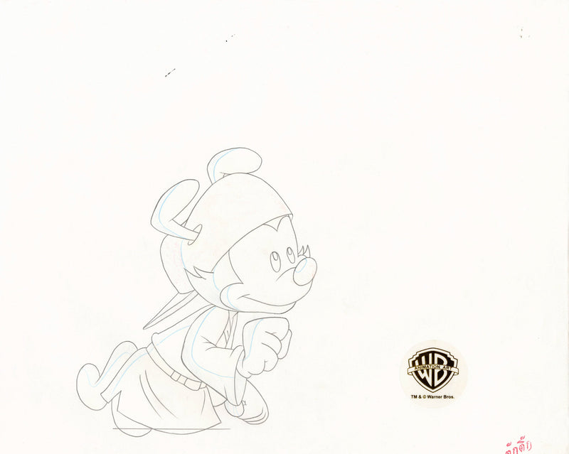 Pinky and the Brain Original Production Cel with Matching Drawing: Wak Skylicker, Slappy Wanna Nappy