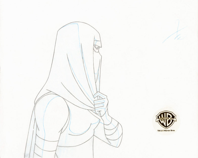 Batman Beyond Original Production Cel on Original Background with Matching Drawing: Curare, Batman