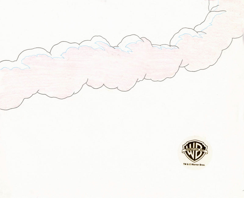 Superman The Animated Series Original Production Cel with Matching Drawings: Superman