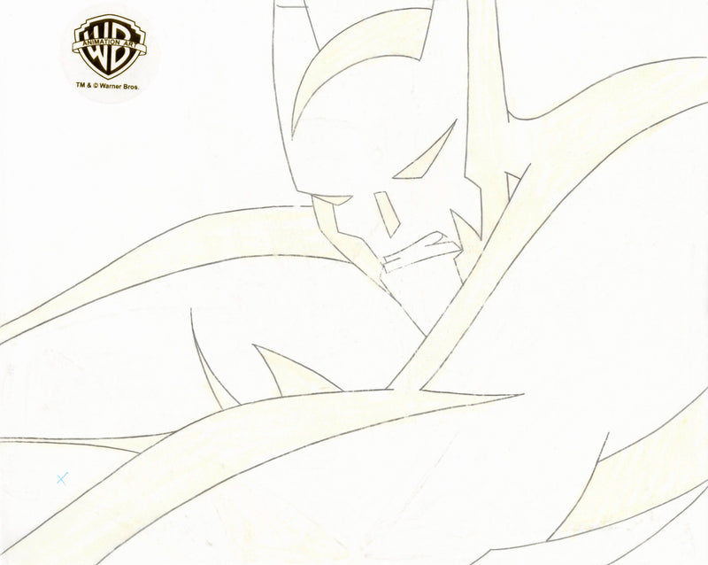 Batman Beyond Original Production Cel with Matching Drawing: Batman
