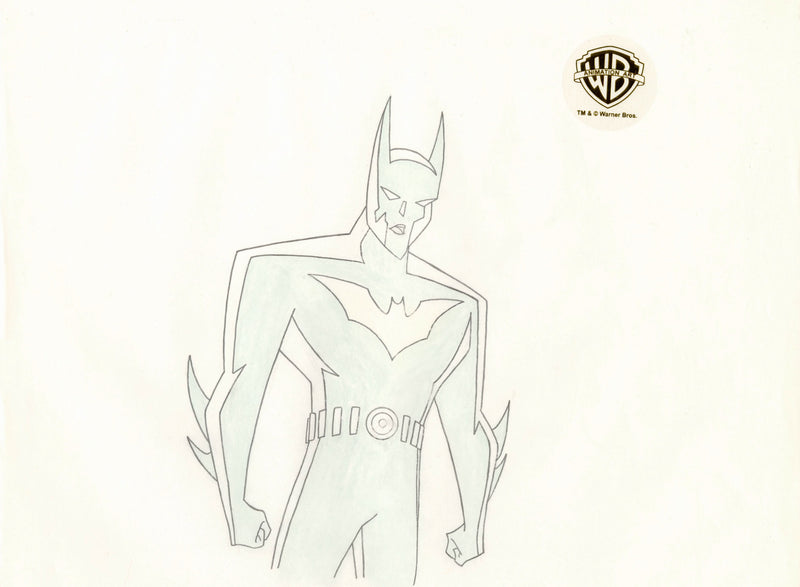 Batman Beyond Original Production Cel with Matching Drawing: Batman
