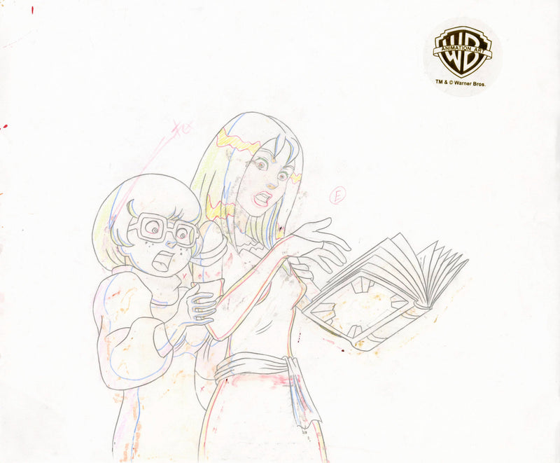 Scooby-Doo and the Witch's Ghost Original Production Cel with Matching Drawing and Original Production Background: Velma, Thorn