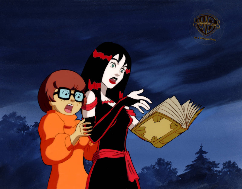 Scooby-Doo and the Witch's Ghost Original Production Cel with Matching Drawing and Original Production Background: Velma, Thorn