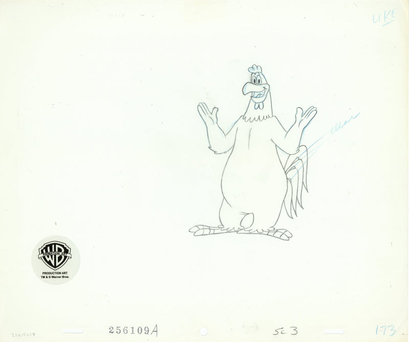 Looney Tunes KFC Commercial Original Production Drawing: Foghorn Leghorn