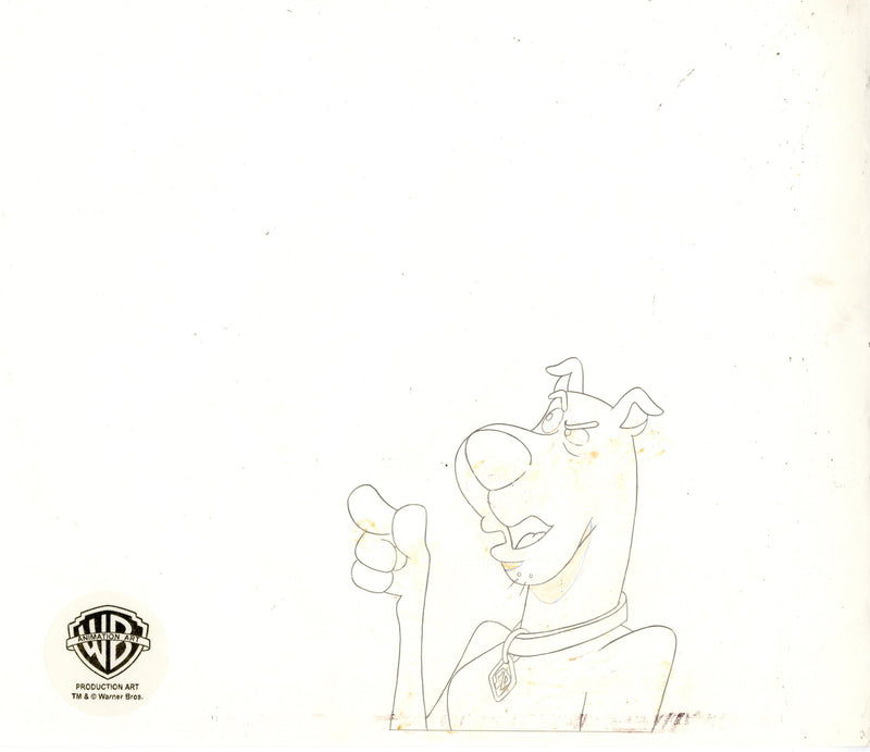 Scooby-Doo on Zombie Island Original Production Cel with Matching Drawings Signed by Bob Singer: Scooby-Doo and Shaggy