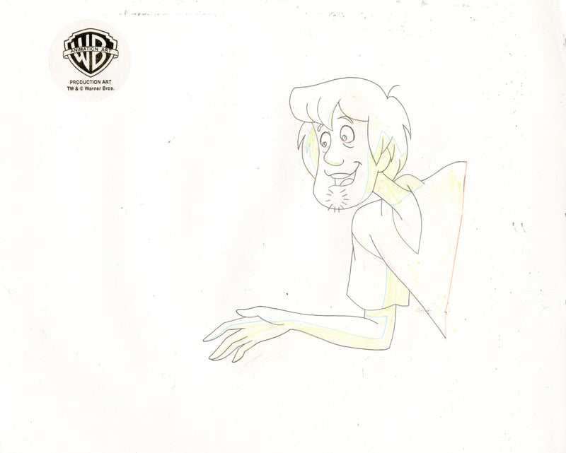 Scooby-Doo on Zombie Island Original Production Cel with Matching Drawings Signed by Bob Singer: Scooby, Shaggy