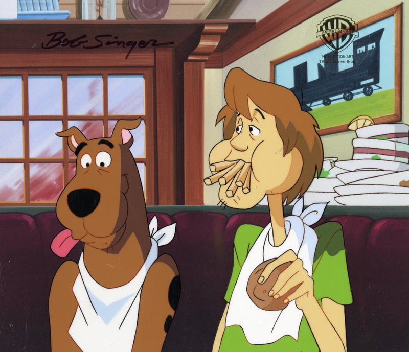 Scooby-Doo and the Witch's Ghost Original Production Cel With Matching Drawing: Scooby and Shaggy