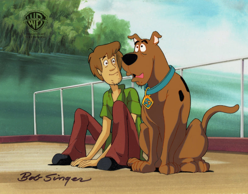 Scooby-Doo on Zombie Island Original Production Cel Signed by Bob Singer: Shaggy, Scooby