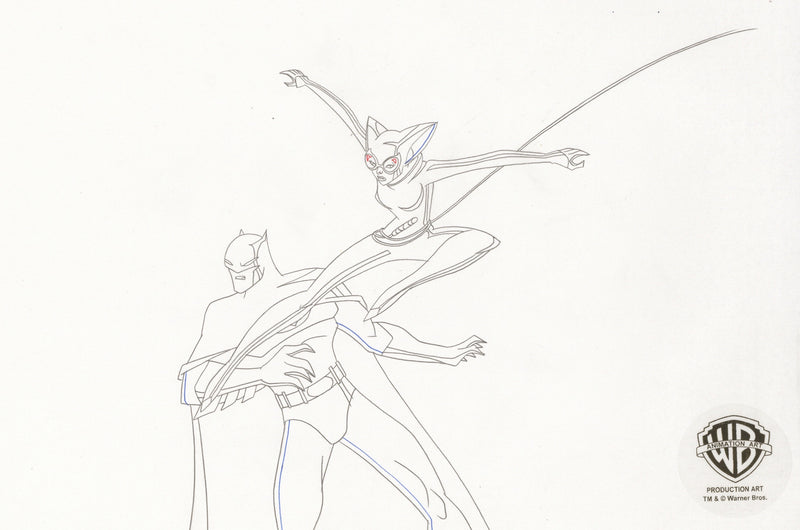 The Batman Original Production Drawing: Batman, Catwoman