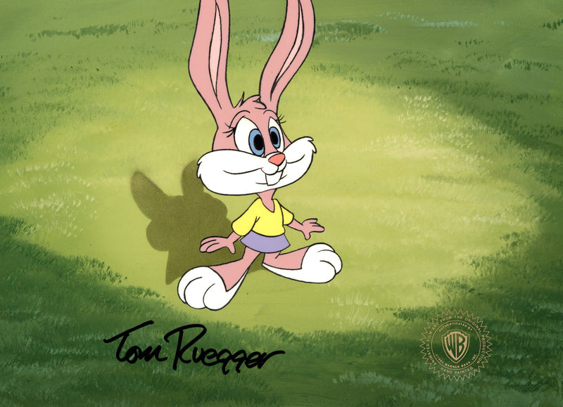 Tiny Toon Adventures Original Production Cel Signed by Tom Ruegger: Babs Bunny