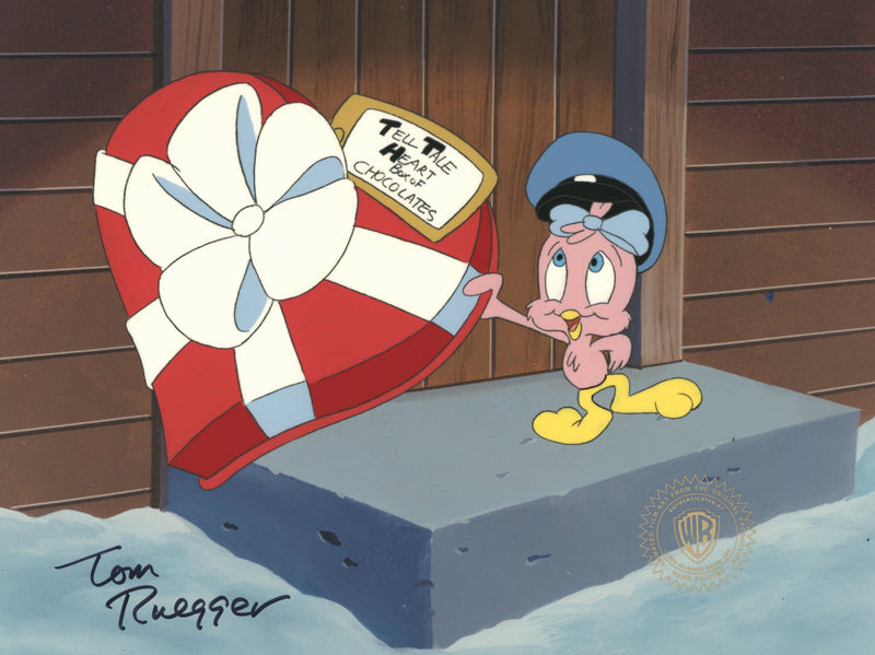 Tiny Toons Adventures Original Production Cel Signed by Tom Ruegger: Sweetie Bird