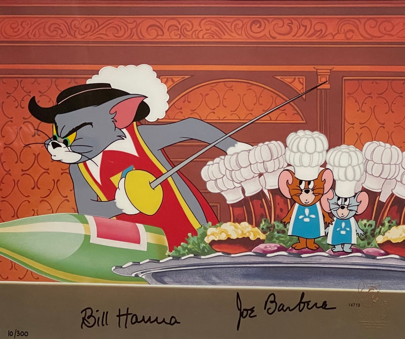 Tom and Jerry Limited Edition Cel Suite Signed by Bill Hanna and Joe Barbera: Tom and Jerry