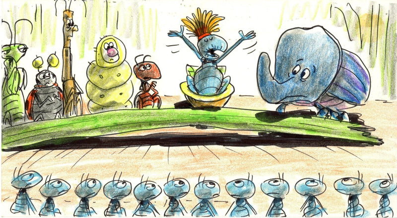 A Bug's Life Original Color Storyboard Double App (Framed)
