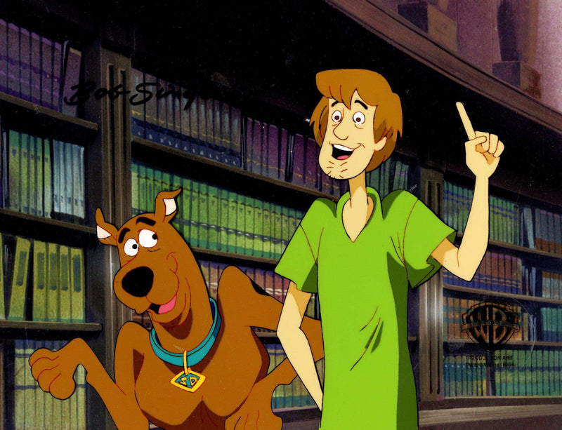 Scooby-Doo on Zombie Island Original Production Cel with Matching Drawings Signed by Bob Singer: Scooby and Shaggy