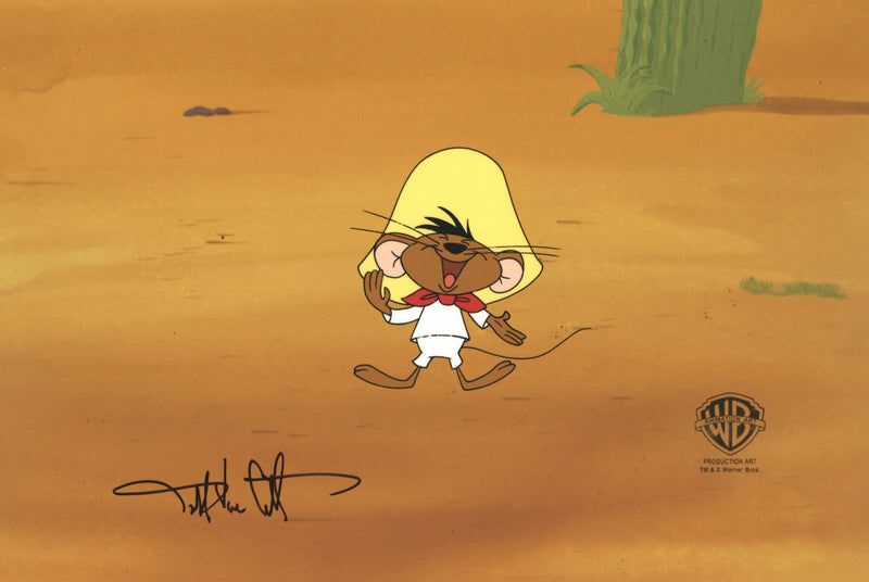 Looney Tunes Original Production Cel signed by Darrell Van Citters: Speedy