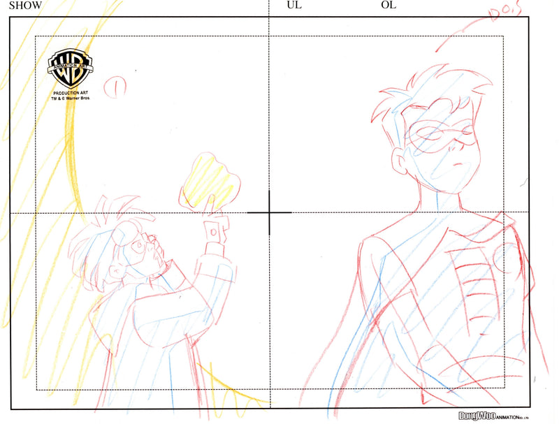 Static Shock Original Production Layout Drawing: Static Shock