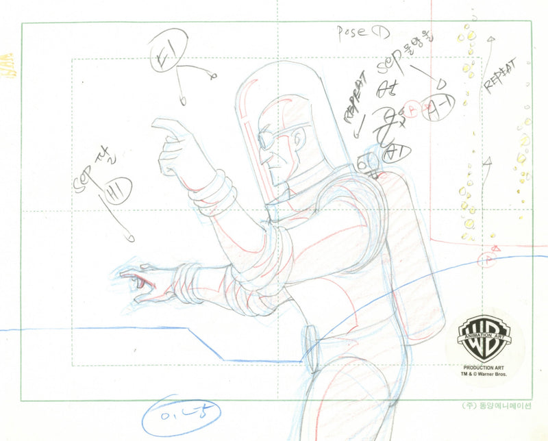 Batman The Animated Series Original Production Layout Drawing: Mr. Freeze