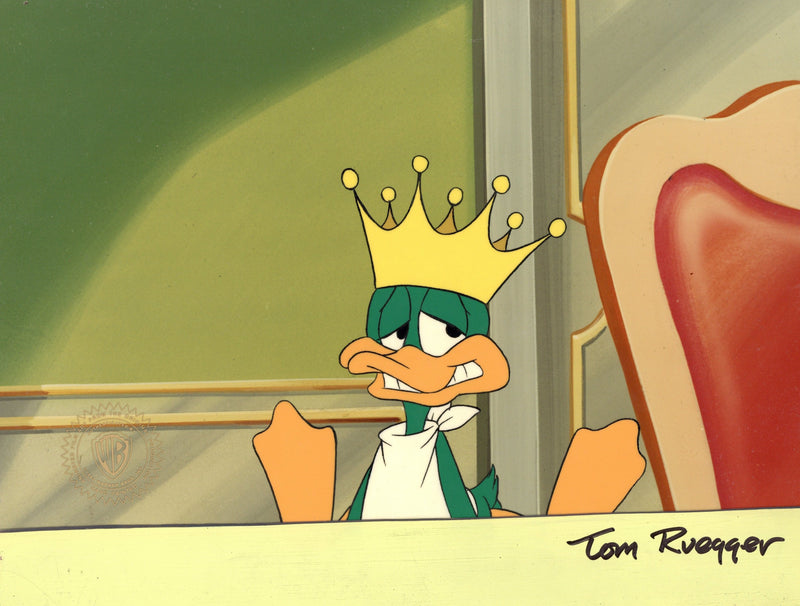 Tiny Toons Adventures Original Production Cel Signed by Tom Ruegger: Plucky Duck