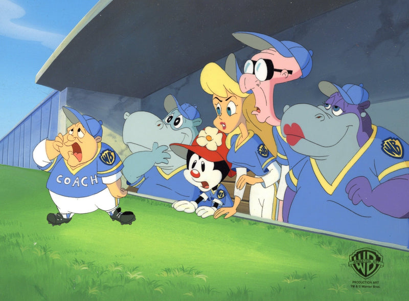 Animaniacs Original Production Cel on Original Background: Hip Hippos, Nurse, Dr. S, Dot, Plotz - Choice Fine Art