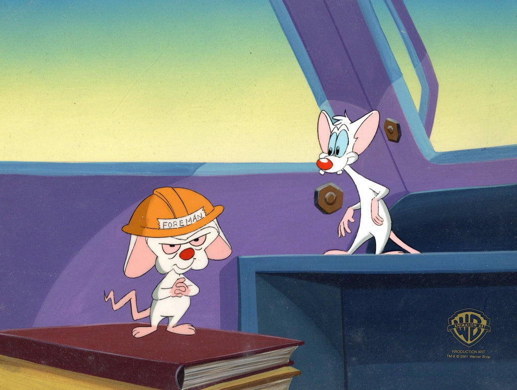 Animaniacs Original Production Cel on Original Background: Pinky, Brain - Choice Fine Art