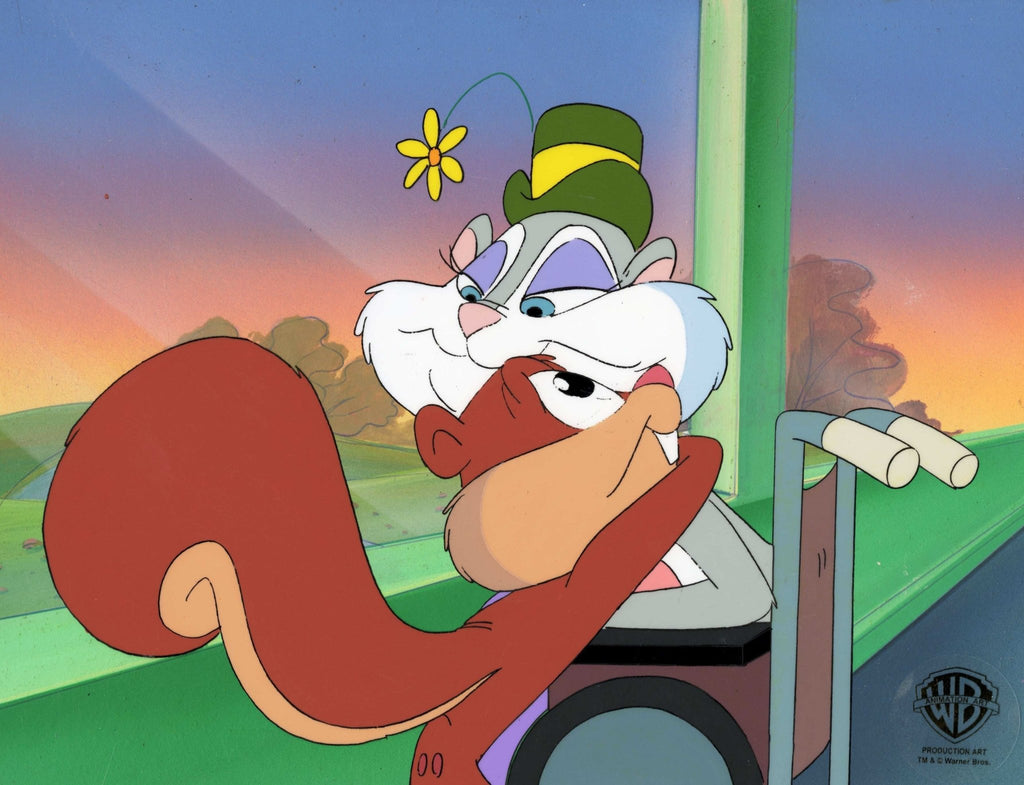 Animaniacs Original Production Cel on Original Background: Slappy and Skippy - Choice Fine Art