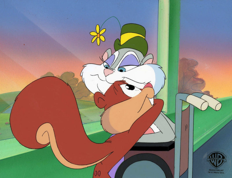 Animaniacs Original Production Cel on Original Background: Slappy and Skippy - Choice Fine Art