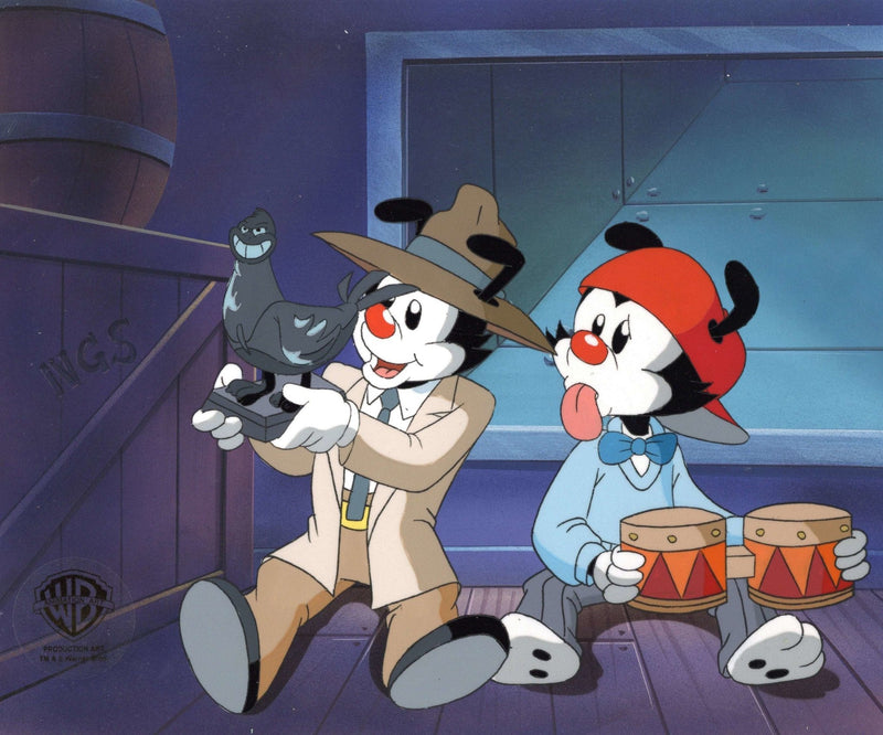 Animaniacs Original Production Cel on Original Background: Yakko and Wakko - Choice Fine Art