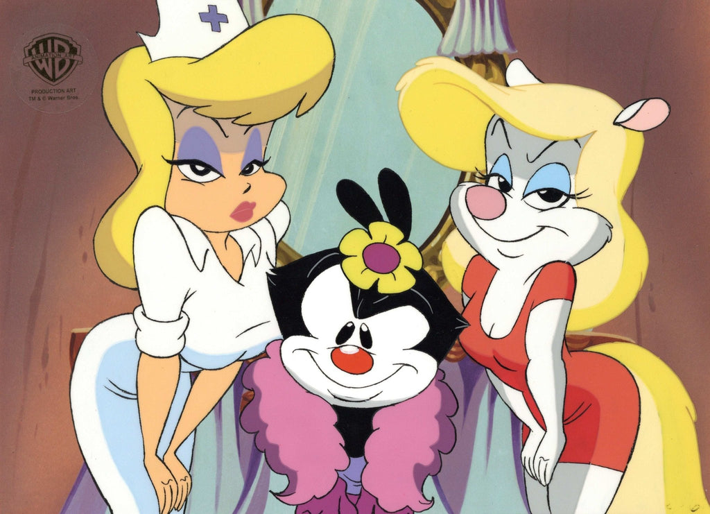 Animaniacs Original Production Cel with Matching Drawing: Hello Nurse, Minerva, Dot - Choice Fine Art