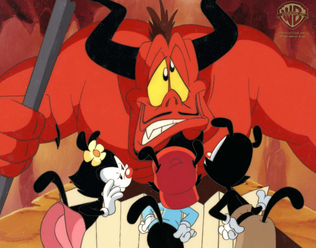 Animaniacs Original Production Cel: Yakko, Wakko, Dot, and Satan - Choice Fine Art