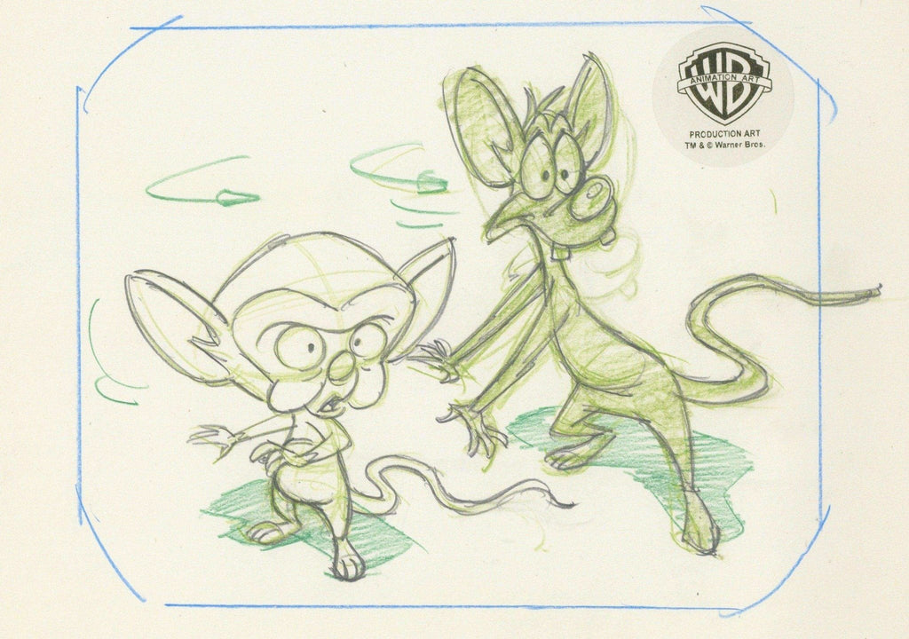 Animaniacs Original Production Drawing: Pinky And Brain - Choice Fine Art