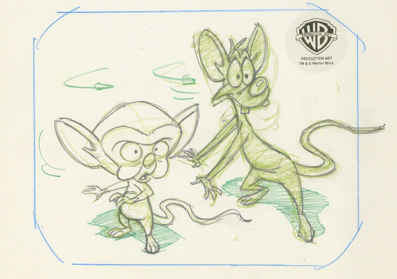 Animaniacs Original Production Drawing: Pinky And Brain - Choice Fine Art