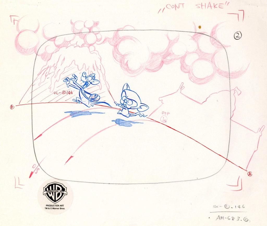 Animaniacs Original Production Drawing: Pinky And Brain - Choice Fine Art